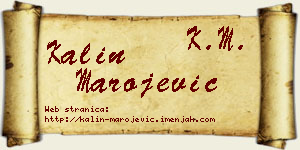 Kalin Marojević vizit kartica